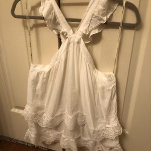 Blu Pepper White Layered Tank